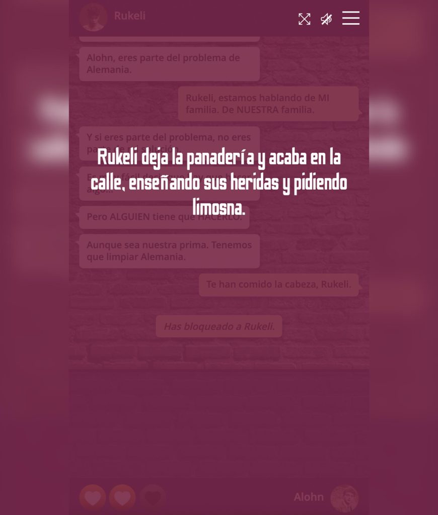 Pantalla mensaje puños de harina